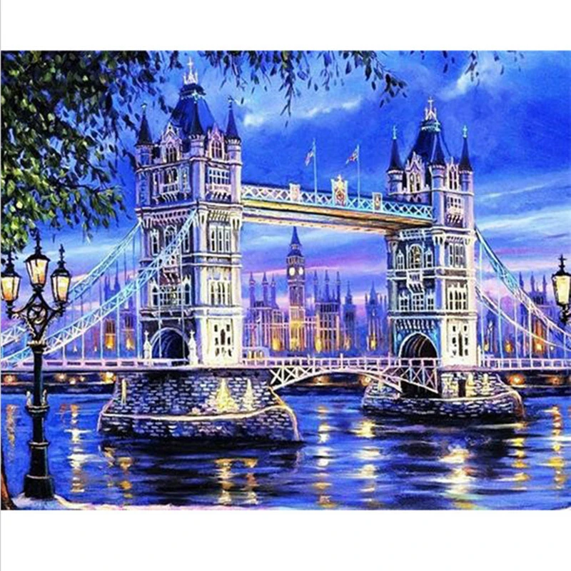The bridge Diy diamond painting handcraft embroidery pictures of rhinestones needle diamond mosaic hobbies and crafts LK1