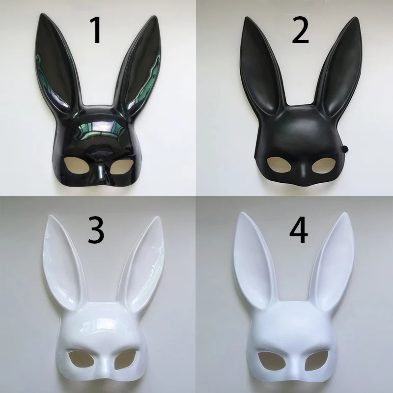 Сексуальная маска с заячьими ушками, длинные уши кролика, маска для связывания на Хэллоуин, маскарадный костюм для костюмированной вечеринки, реквизит для девочек