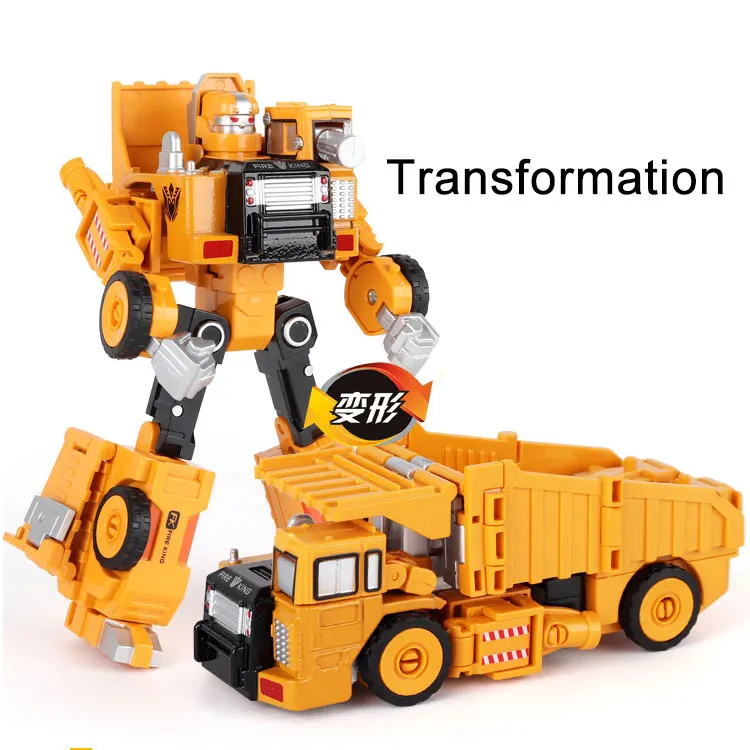 Diecasts игрушечные транспортные средства кран миксер бульдозер Трансформация Робот автомобиль металлический сплав автомобиль экскаватор грузовик модель 2 в 1 детские игрушки - Цвет: Dumper