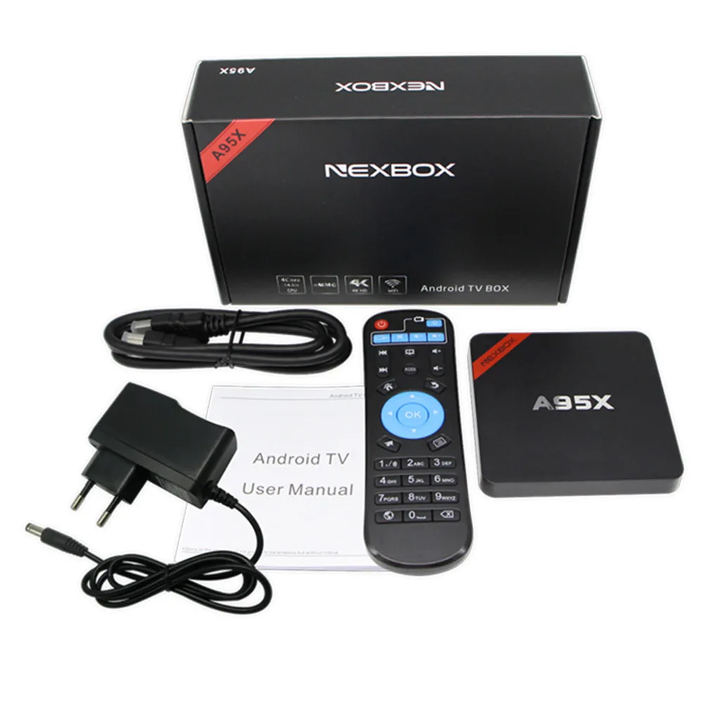 Приставка Смарт ТВ NEXBOX A95X Max 2 + 16 ГБ Android 6 0 Amlogic S905W 4 ядра 64 бит 4K x 2K HD KD 4G Wi Fi|core boxes|tv