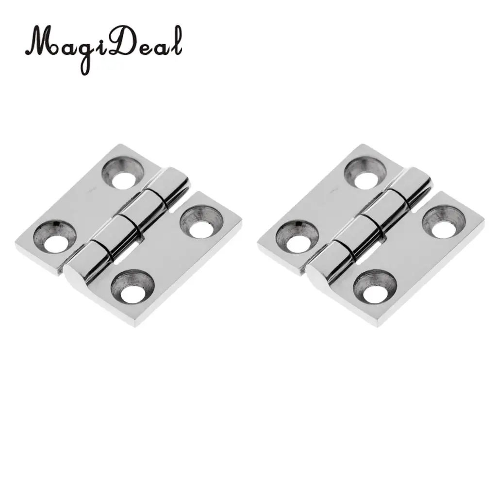 2 x Heavy Duty High Polished Butt Door Hinge 38mm 1-1/2' 316 Marine Grade Stainless Steel DIY Boat Hardware Accessories