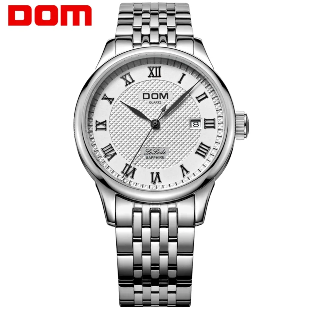 DOM Men Luxury Watch Antique Stainless Steel Quartz Watch Top Brand Waterproof Clock Man Watches Relogio Masculino M-41D-7M DOM Men Luxury Watch Antique Stainless Steel Quartz Watch Top Brand Waterproof Clock Man Watches Relogio Masculino M-41D-7M