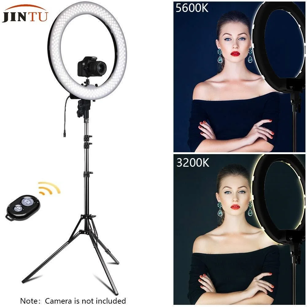 JINTU RL 18 &quotкольцо для светодиодной фотосъемки 5500K легкий штатив макияжа Youtube