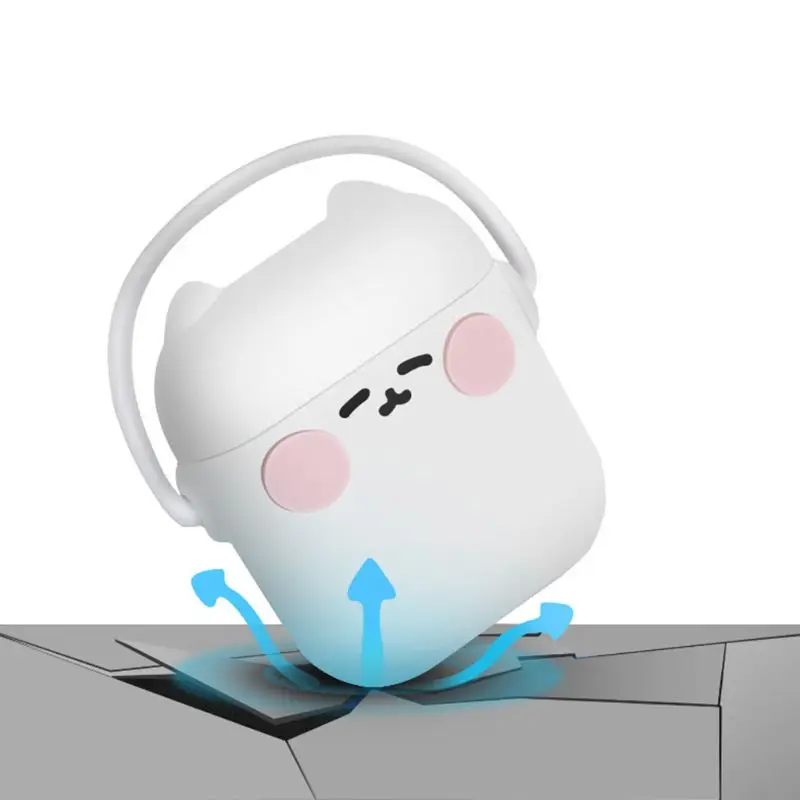 

Fashion Cute Rock Cat Soft Silicone Protective Cover Shockproof Case Skin for Airpods 1/2 Charging Box