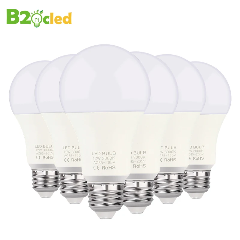 B2ocled 1 шт холодный белый Светодиодные лампы E27 220 В 3 Вт 5 7 9 12 15 для дома гостиной