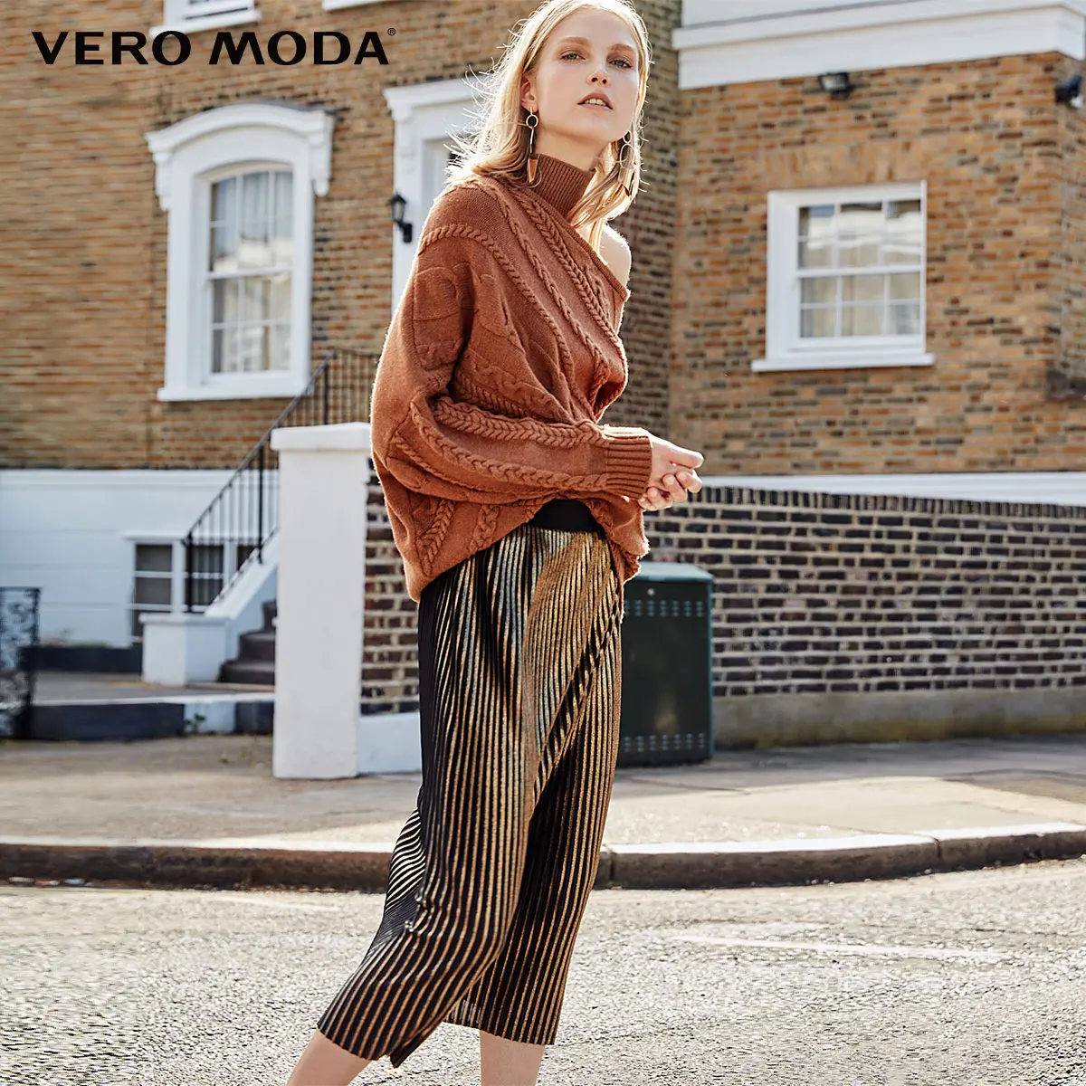 Vero Moda Женская новая светоотражающая ткань плиссированная юбка | 31831G505 - Цвет: Gold