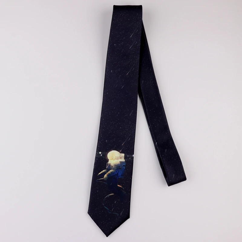 Дизайн с принтом Творческий Галстук ретро повседневный тренд личность литературном и студенток пространство астронавты галстук-бабочка - Цвет: Space astronaut