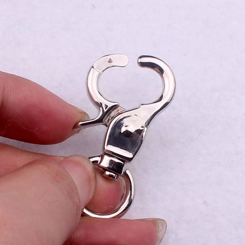 3 шт./лот, серебряная родиевая застежка-карабин, зажим для ключей, брелок для ключей, разъемное кольцо для ключей, застежки для DIY, брелки di121
