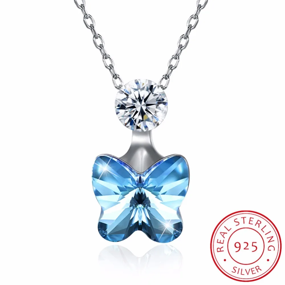 Ожерелье женское из серебра 925 пробы с кристаллами Swarovski|Ожерелья| |