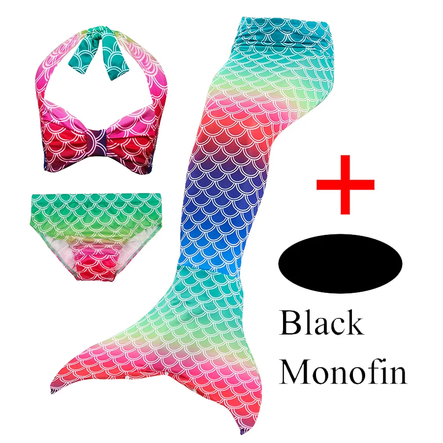 نمط جديد حورية البحر ذيول مجموعة مع Monofin ، أطفال السباحة زعنفة الملونة حورية البحر ملابس السباحة ، الأطفال زعانف للغطس