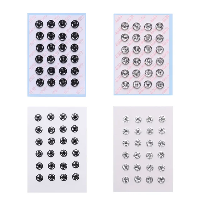 24 Pcs 6mm Mini Buttons Buckles for DIY Doll Clothes Tiny Metal Buckle Invisible Snap for 1/6 Doll Clothing Sewing Accessories 6