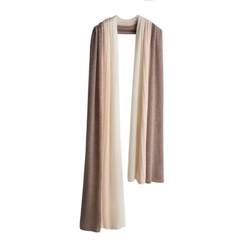 

High-quality 100% Cashmere scarf 3 knitting winter warm 230g solid color mixed fashion pashmina luxury shawl