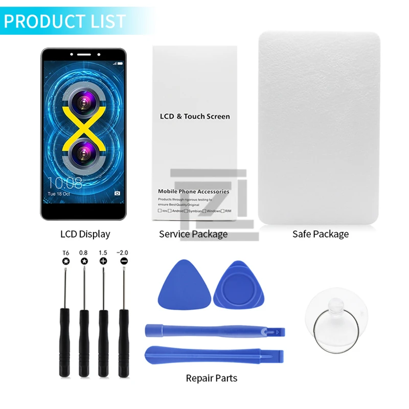 Для Huawei Honor 6X LCD BLN AL10 L21 запасной ЖК дигитайзер в сборе с рамкой для смартфона GR5