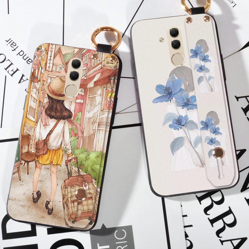 Роскошный чехол с ремешком для Huawei Mate 20 Lite 20X красивый держатель цветами Pro X