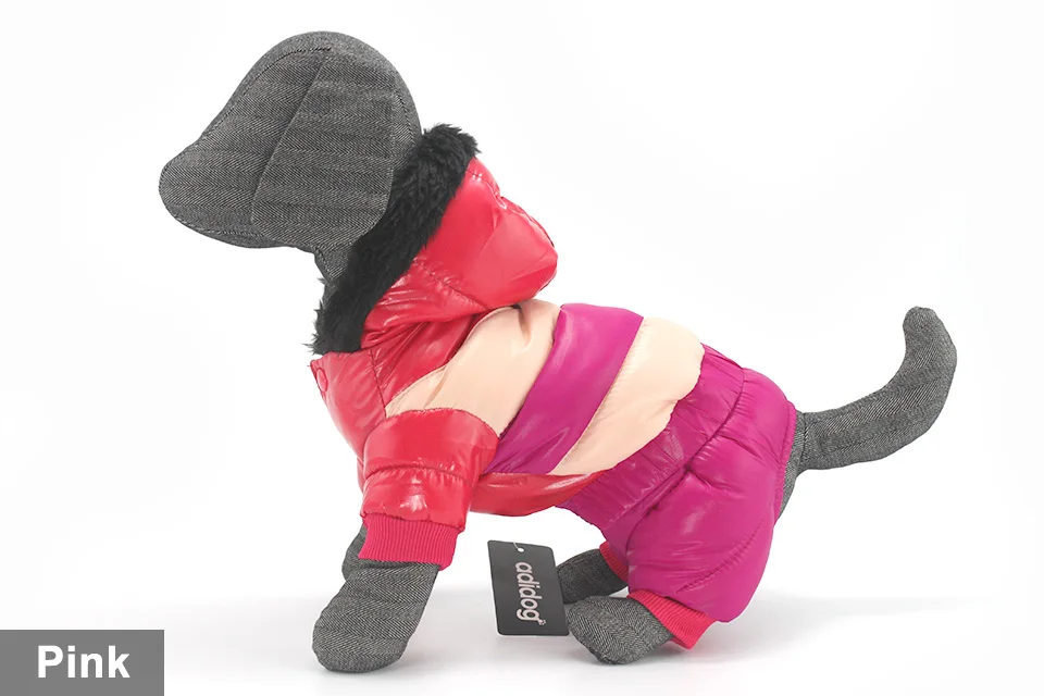 adidog New Winter Pet dog Clothes for Small Medium Dog Pet clothing Coat hoodies Waterproof Super Warm Jacket Snow chihuahua for Winter 1107