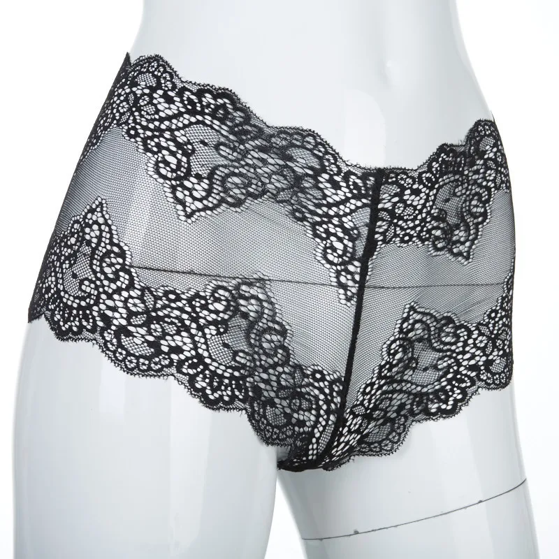 2017 Sexy Panties Women High Waist Lace Underwear Ladies Floral Sheer Underpants briefs Lingerie