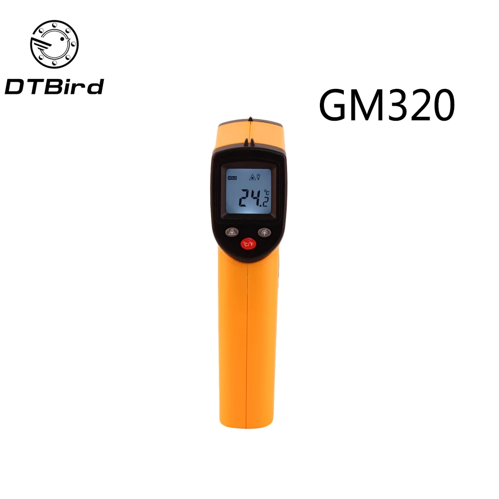 

GM320 Digital infrared Thermometer Adjustable Emissivity Pyrometer Aquarium laser Outdoor thermometer -50~380degree DT6