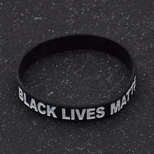 Модный силиконовый браслет lychee Black Lives Matter, Браслет-манжета, резиновый браслет, ювелирные изделия унисекс