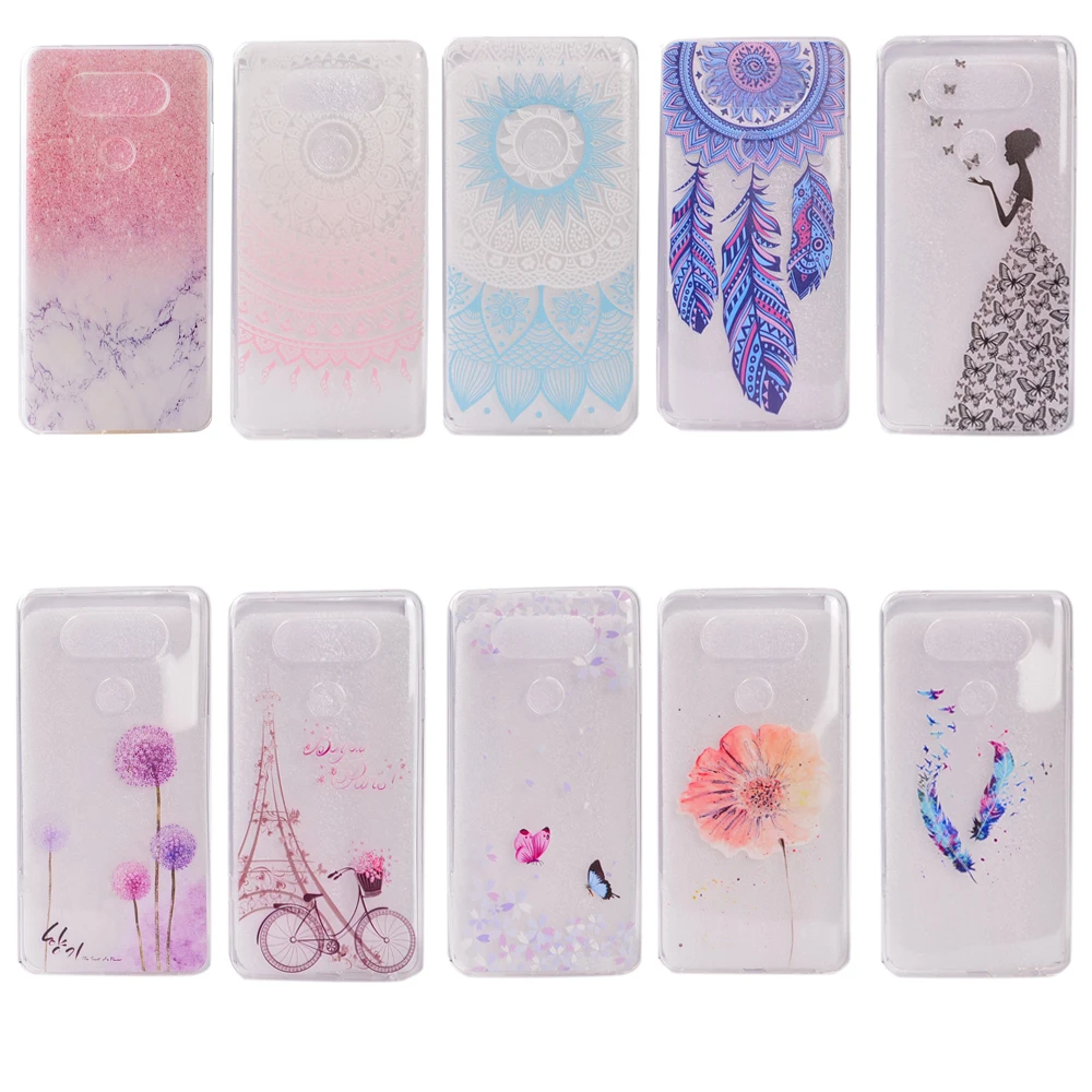 

For Coque LG G6 case Transparent Colored Drawing Soft Silicone Cover New arrival For Fundas LG G 6 H870DS H870 5.7" Case