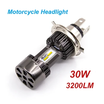 

1pcs 3200LM 30W H4 LED Motorcycle Headlight Bulbs Hi-Lo Led Moto Motorbike Headlamp Light Car Lights 6000K