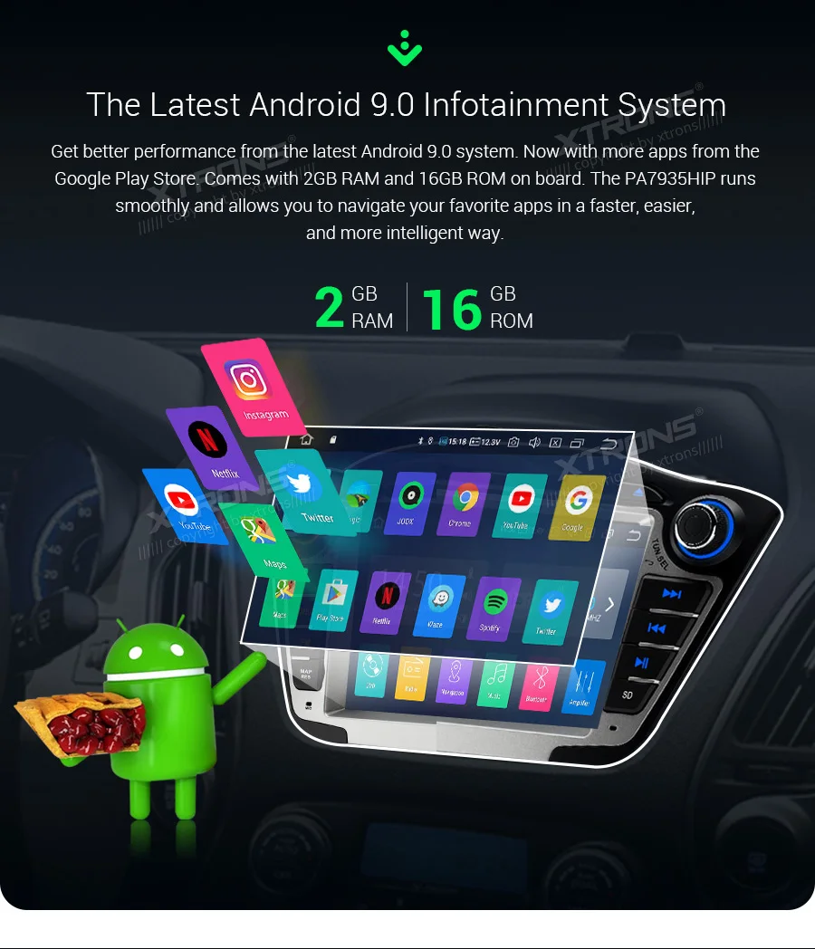 Best 7" Android 9.0 Pie OS Car DVD Multimedia GPS Radio for Hyundai Tucson 2009-2015 & ix35 2009-2015 with Car Play Function Support 5