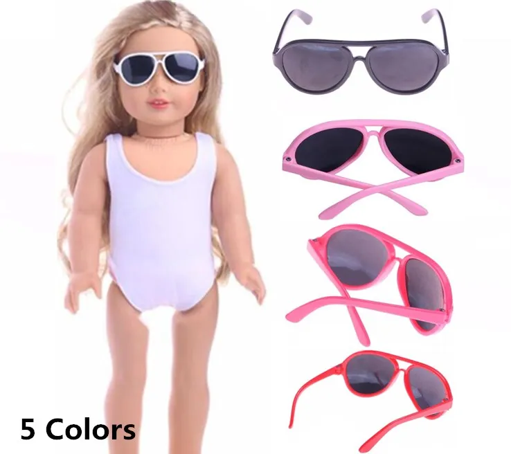 

Fit 43cm Baby Doll Fashion Round Glasses Sunglasses Suitable For 18 Inch Girl Doll Glasses Free Shipping