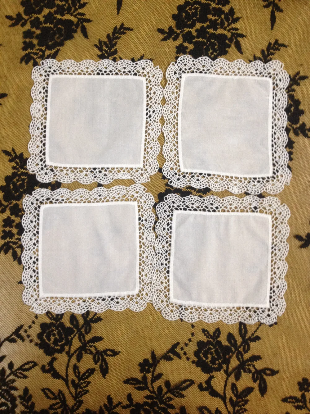  Novelty Children Handkerchiefs 36PCS/lot 15CM*15CM White Soft 100% Cotton Unisex Children Hanky Bab