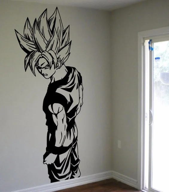 Wall Decal Super Saiyan Goku Vinyl Wall Decal Dragon Ball Z DBZ Anime 
