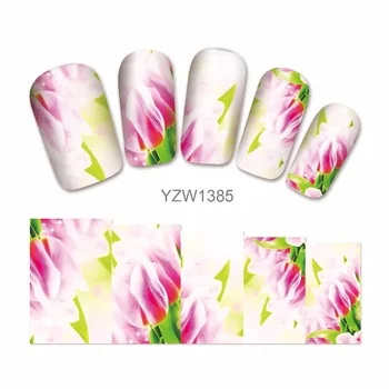 ZKO 1 Sheet Nail Art Water Decals Transfer Sticker Nails Tips Nail Decoration Makeup Tools 1385