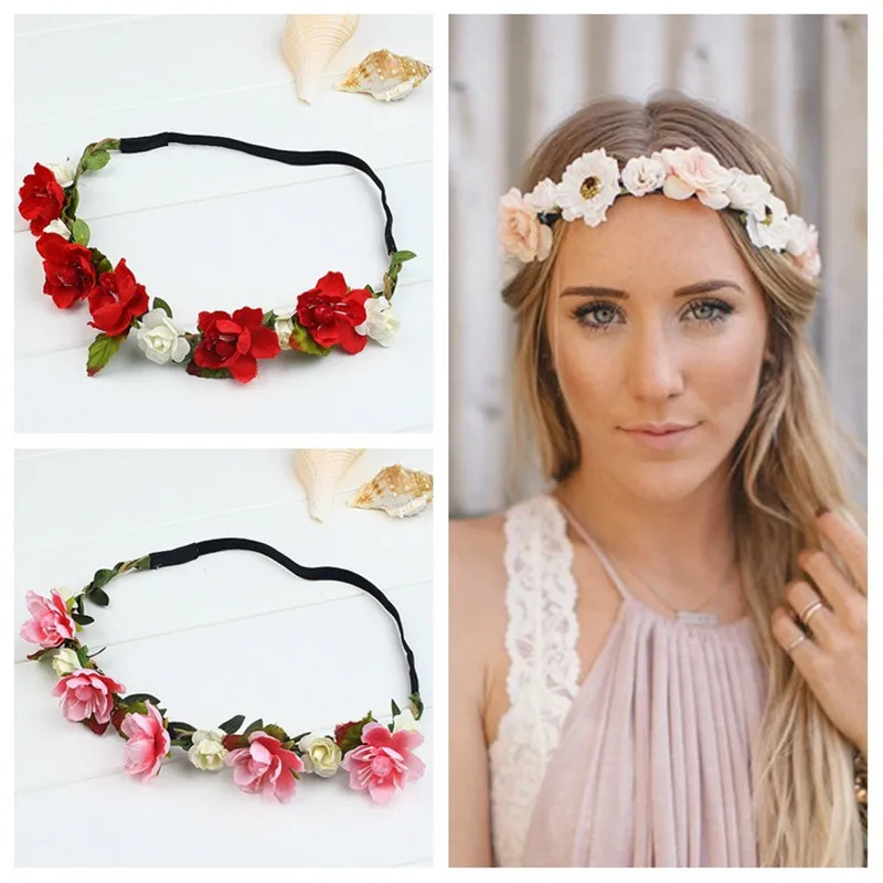 

1Pcs Wedding Flower Headband Decoration BrideTeam Wedding Headband Artificial Flower Female Hair Band Bachelor Party Hawaiian,Q