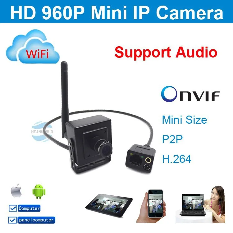  2015 hot 960P mini IP camera wireless p2p webcam 1.3MP Onvif HD wifi cameras cctv security system with audio for home door video 