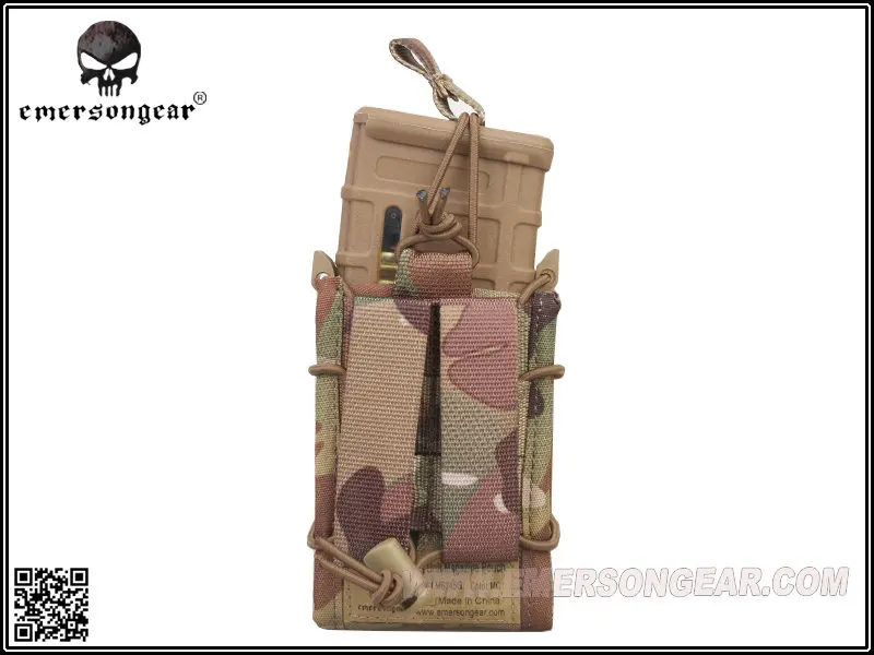 Emersongear-Single Unit Magazine Pouch, Military Utility Molle, Vertical Accessories, EM6345