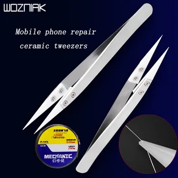 

ceramics stainless steel Repair Fly line fingerprint Acid-fast Anti corrosive Tweezers Pliers Jumper Line for iphone Motherboard
