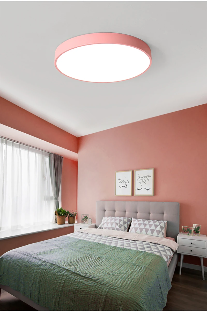 Luzes de Teto Sala de Estar Moderno e Minimalista Varanda do Quarto Ultra fino Rodada Levou Atmosfera Início Quarto Lâmpada Lâmpadas 17 Luzes de teto