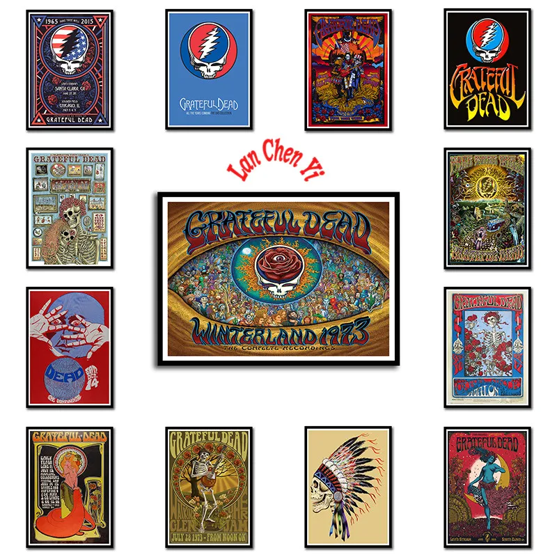 

The Grateful Dead Rock Music Coated paper Posters Wall Sticker Home Decor Cafe Bar poster 42*30cm