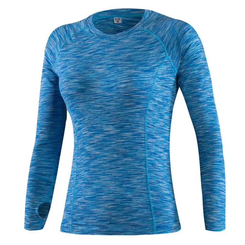 

2017 Female Long Tee Hoody Gymming Fitness Women Conpress Workout Clothing Sporting T Shirt Runs Thermal Underwear Yogaing Top