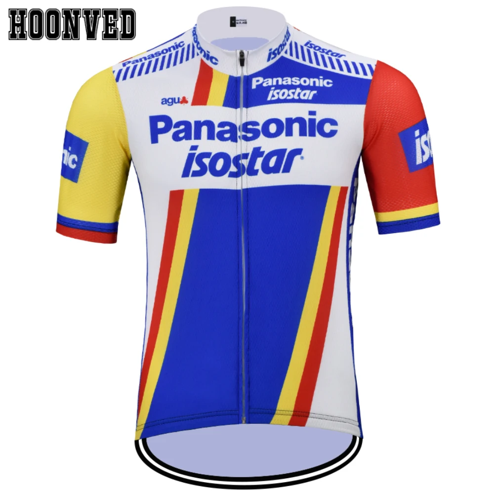 Новинка 2019 командный костюм для мужчин Panasonic Road велосипедная Джерси в стиле ретро