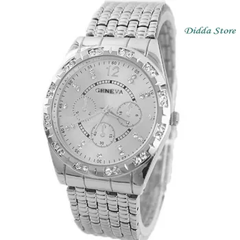 

HF2018 Luxury Men Diamond Metal Band Analog Quartz Fashion Wrist Watch Gift relogio masculino Uhren Box F927