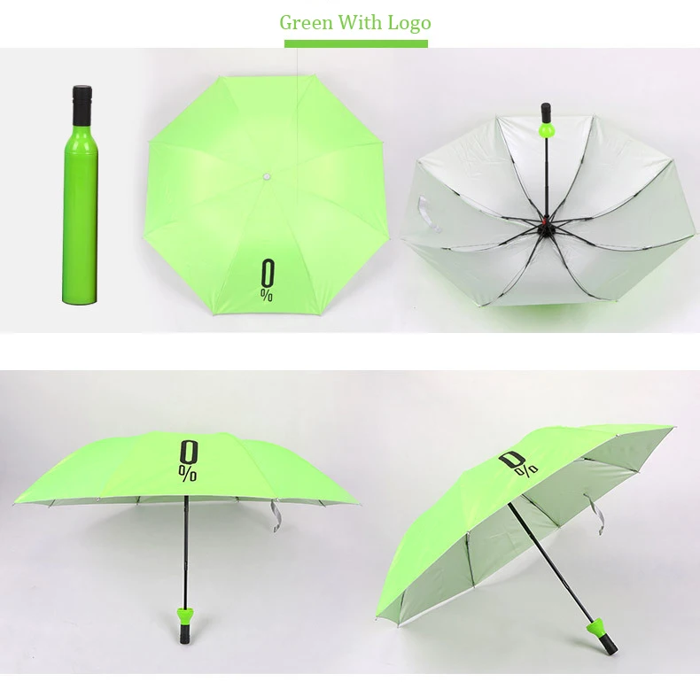 2019 Creative Wine Bottle Umbrella Rain Women 3 Folding Sun Rain UV Mini Umbrella girl Kids Female umbrellas cute gifts Parasol (17)