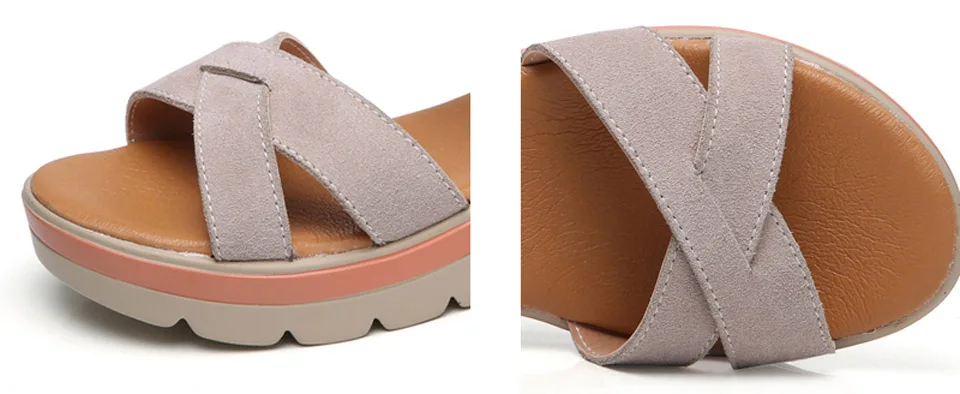 EOFK/Новинка года; летние женские сандалии; удобные замшевые сандалии на плоской подошве; женская обувь; женские сандалии