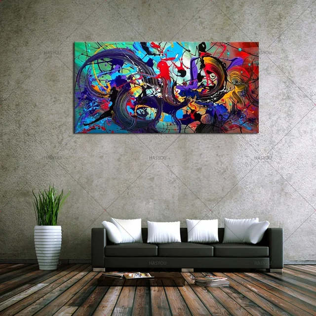 Large 100 Handmade Abstract Canvas Wall Art Modern Oil Painting On Large 100 Handmade Abstract Canvas Wall Art Modern Oil Painting On Cnavas Contemporary Decor Artwork