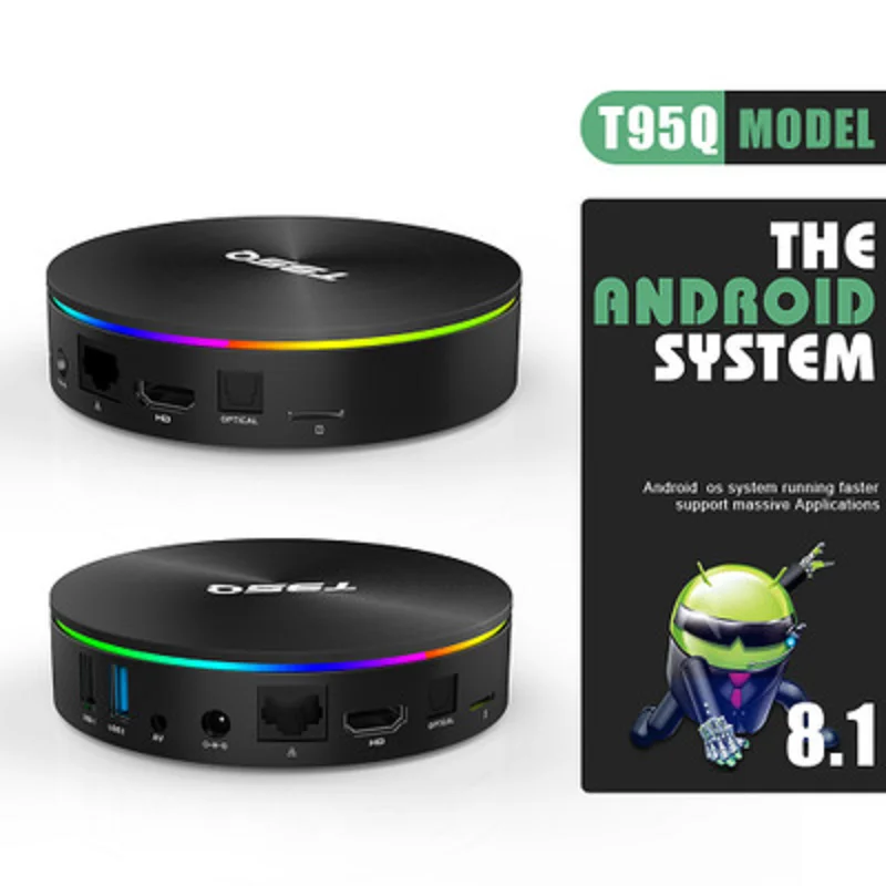 T95 TV BOX Android 8.1 Amlogic S905X 4G/32GB 4G/64GB Smart IPTV Box With Bluetooth 2.4G WiFi Rounded Colorful Mini Set top box T95 TV BOX Android 8.1 Amlogic S905X 4G/32GB 4G/64GB Smart IPTV Box With Bluetooth 2.4G WiFi Rounded Colorful Mini Set top box