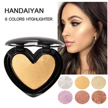 HANDAIYAN Сияющий хайлайтер прессованный порошок лицо хайлайтеры палитра осветляет кожу контурный порошок для лица для макияжа