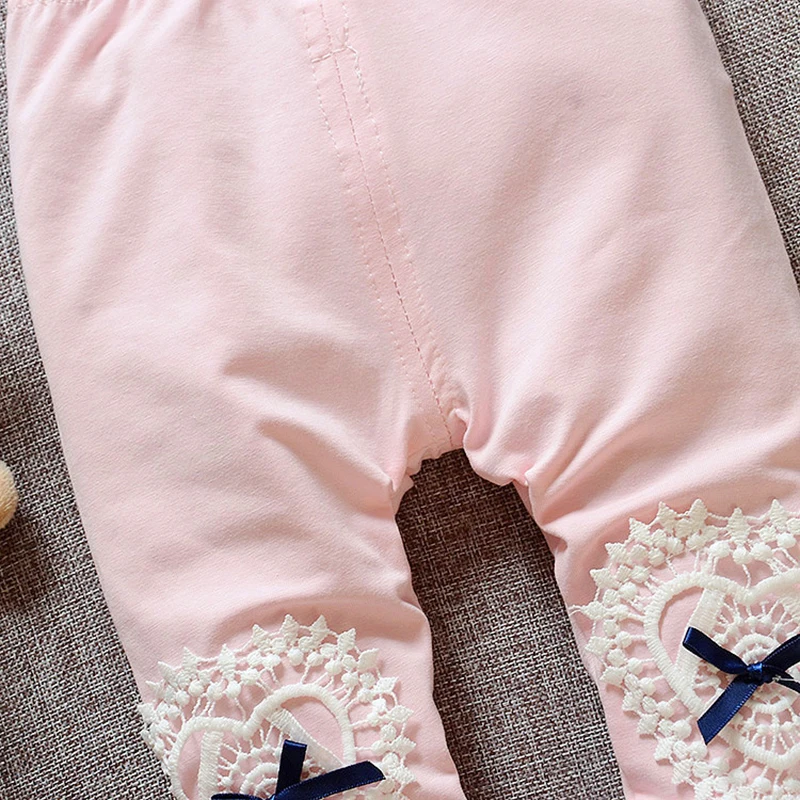 Fashion Girls Pants Bow Lace Trousers Cotton Print Outwear High Quality Baby Legging New Girl Outfit Baby Clothing Free Shipping (8)