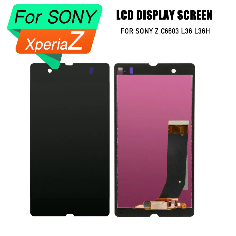 Замена ЖК-сенсорного экрана для sony xperia z sutiable моделей C6603 C6606 L36 L36H L36I с бесплатными