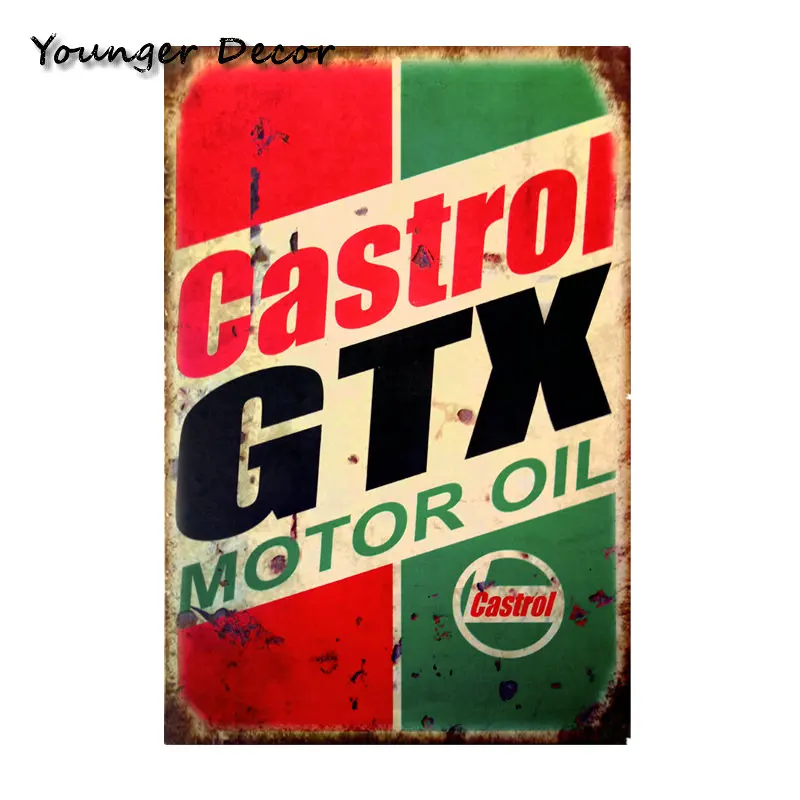 Металлический жестяной ретро знак Castrol GTX мотор масло домашний декор BP моторные