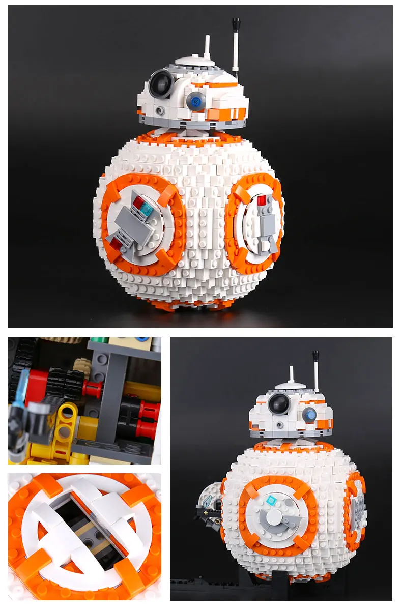 05128 DHL Start Toys Wars The 75187 BB8, набор роботов, 1238 ШТ, строительные блоки, кирпичи, наборы для сборки, игрушки для мальчика, рождественские подарки