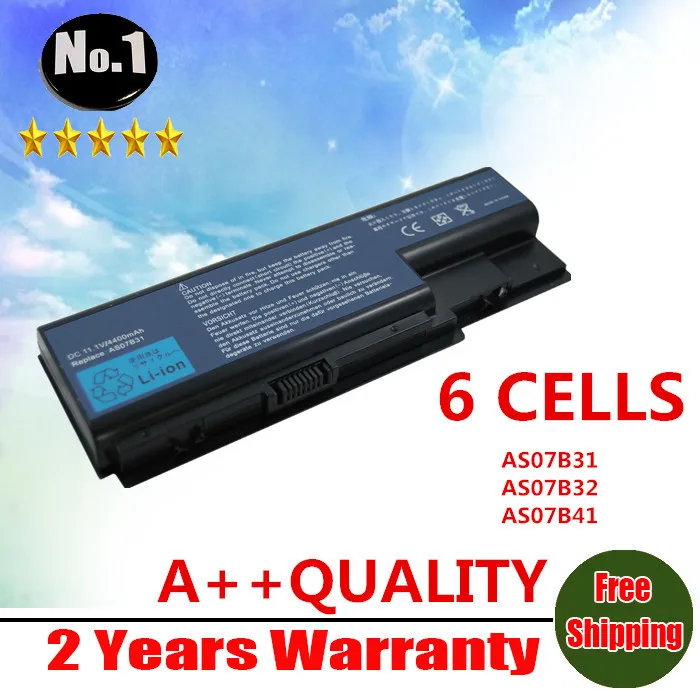 wholesale ]New 6 cells laptop battery for Acer 5520 5720G 5920 AS07B41