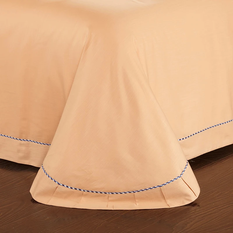 Waliicorners New Cotton linens beige Embroidery Luxury Bedding set King Queen size Bed set Duvet cover Bedsheet Pillowcases 21 1