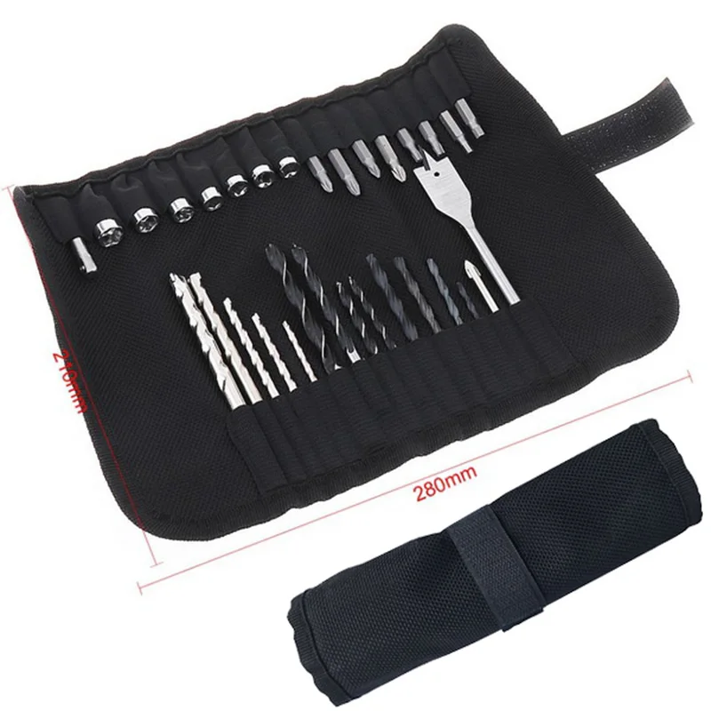 

31pcs Impact Twist Drill Bits Set Woodworking Screw Head High Speed Steel For Hole Processing --M25